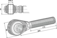 Spindel M36x3 2