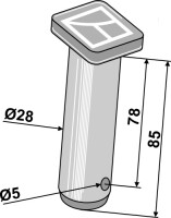Bolzen Ø28x78 2