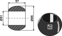 Unterlenkerkugel - Kat. IV - BLACK LINE