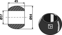 Unterlenkerkugel - Kat. III - BLACK LINE