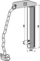 Steckbolzen mit Kette und Klappsplint