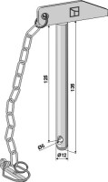 Steckbolzen mit Kette und Klappsplint