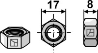 Mutter M10x1,5 verzinkt 2