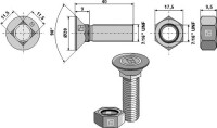 Pflugschraube 7/16UNC 2