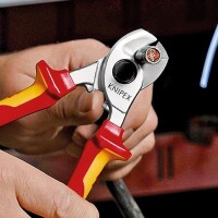 Knipex Kabelschere VDE 165mm m.Si-Öse 5