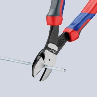 Knipex Kraft-Seitenschneider poliert mit Mehrkomponenten-Gri