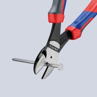 Knipex Kraft-Seitenschneider poliert mit Mehrkomponenten-Gri