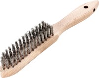 Lessmann Handdrahtb&uuml;rste rostfrei gewellt 0,35mm...
