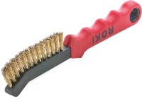 Lessmann Drahtb&uuml;rste ROKI Messing gewellt 0,25mm