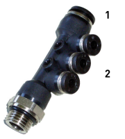 L-ESVT Pl 8/3X6 G1/4" SV Mehrfachvert.