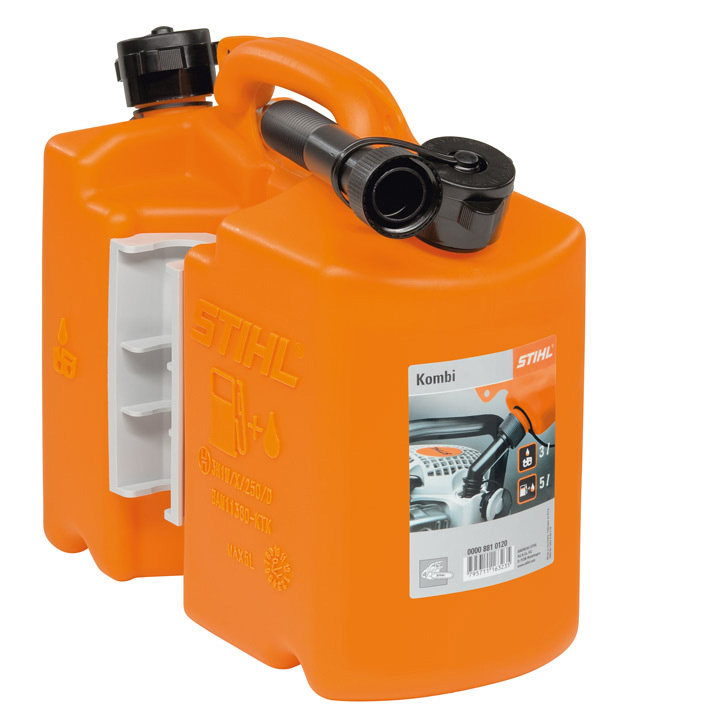 STIHL Kombi-Kanister 5l Kraftstoff & 3l Öl, Werkzeugköcher, orange –  Rahmsdorf Shop