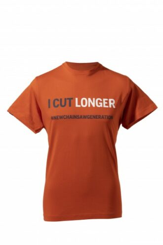 Husqvarna T- Shirt "I Cut Longer" Unisex, orang, Gr. S