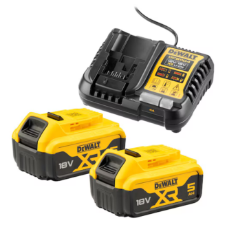 DeWalt Akku-Kit - 2x DCB184 (18V/5Ah) + DCB1104