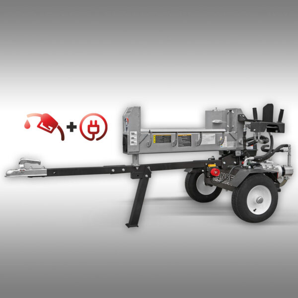 Jansen Holzspalter HS-20DS63K Benzin+Elektromotor, 20 t, 60 cm, Doppelspalter